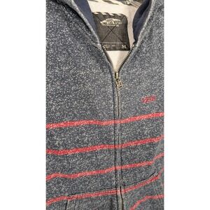 Vans Full Zip Hoodie Sweatshirt Striped Blue Red Size M Vintage‎ Y2K Skater